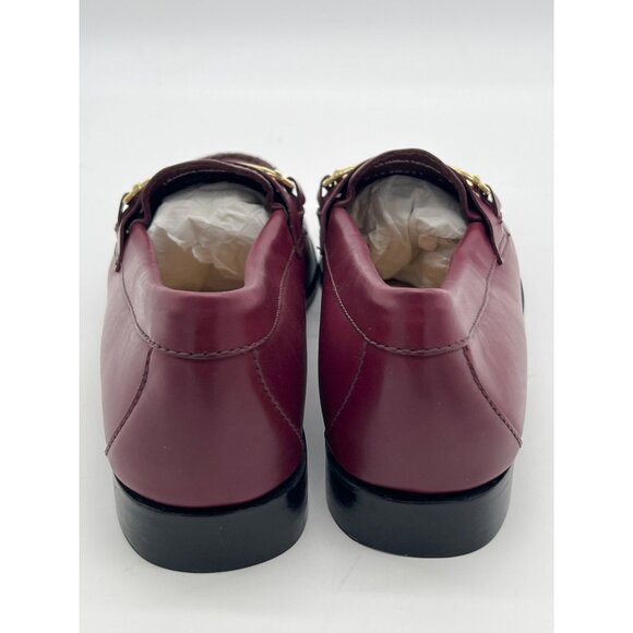 G.H. Bass Weejuns Burgundy Leather Womens Loafers Size 6M With Gold Bit Detail - Picture 4 of 13